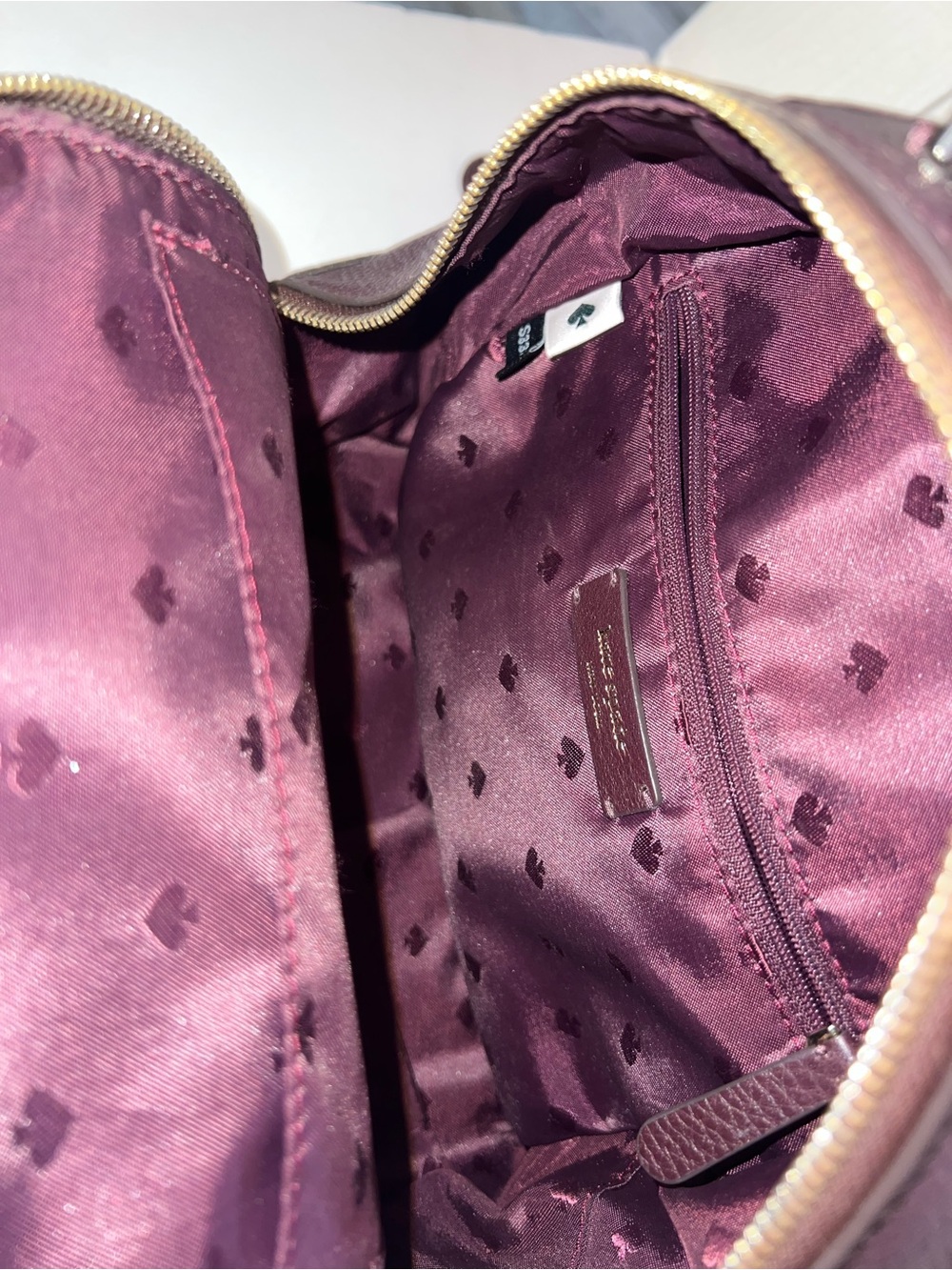 kate spade Mini Pebbled Leather Backpack in Burgundy - Picture 6 of 9